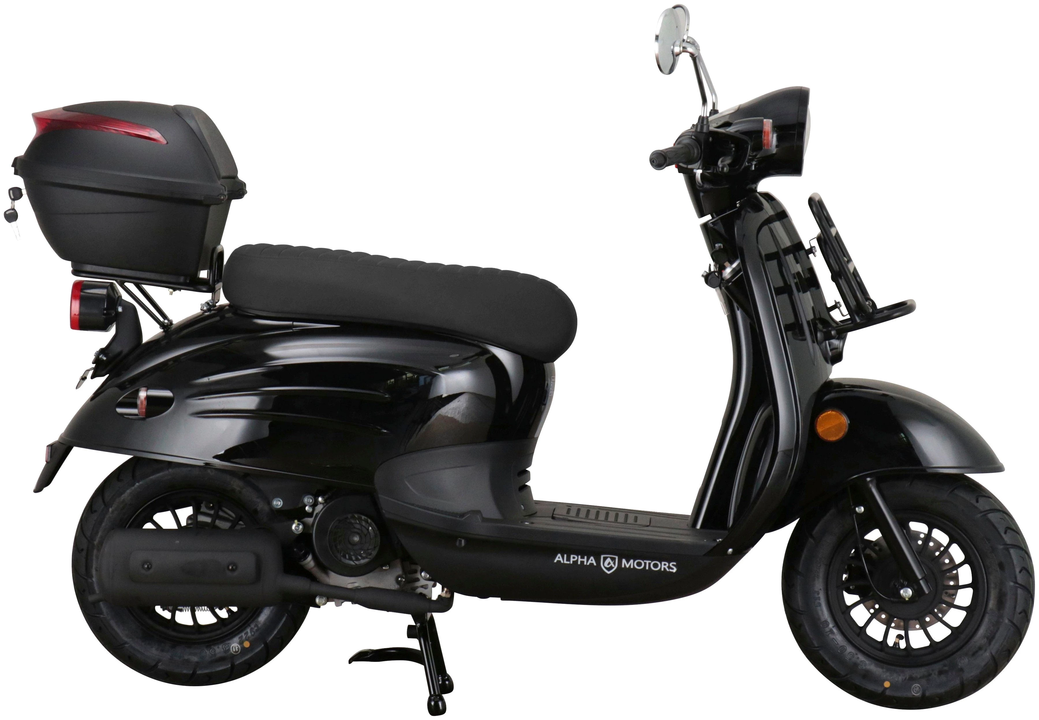 Alpha Motors Mofaroller Adria, 50 ccm, 25 km/h, Euro 5, (Set, inkl. Topcase), mit Lenkerschloss