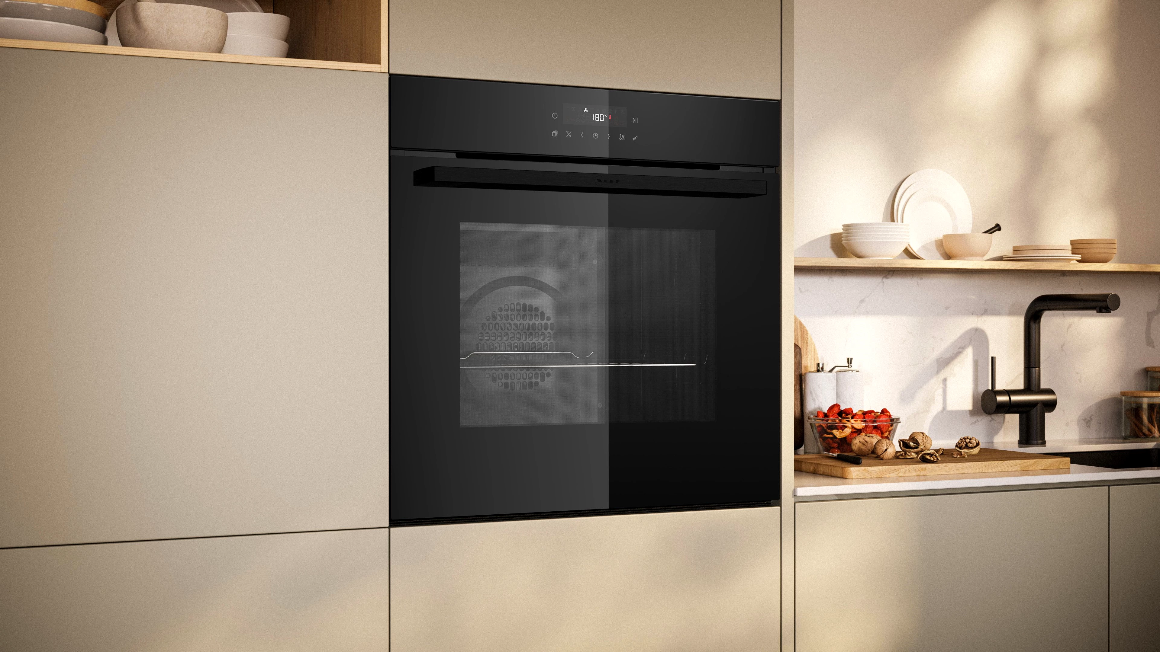 NEFF Backofen-Set BTX46PIB0, mit Teleskopauszug nachrüstbar, Pyrolyse-Selbstreinigung