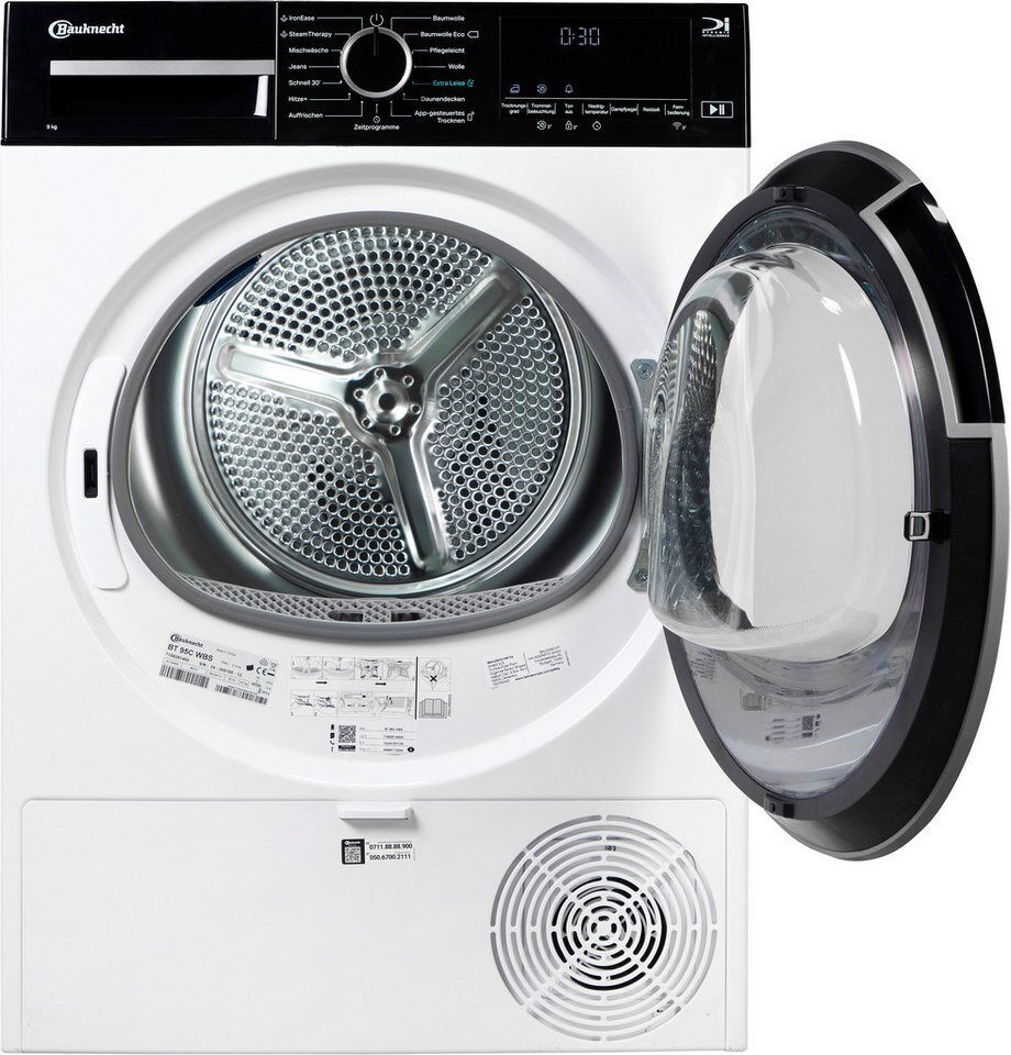 BAUKNECHT Wärmepumpentrockner BT 95C WBS, IronEase - Bügelfrei auf Knopfdruck, S