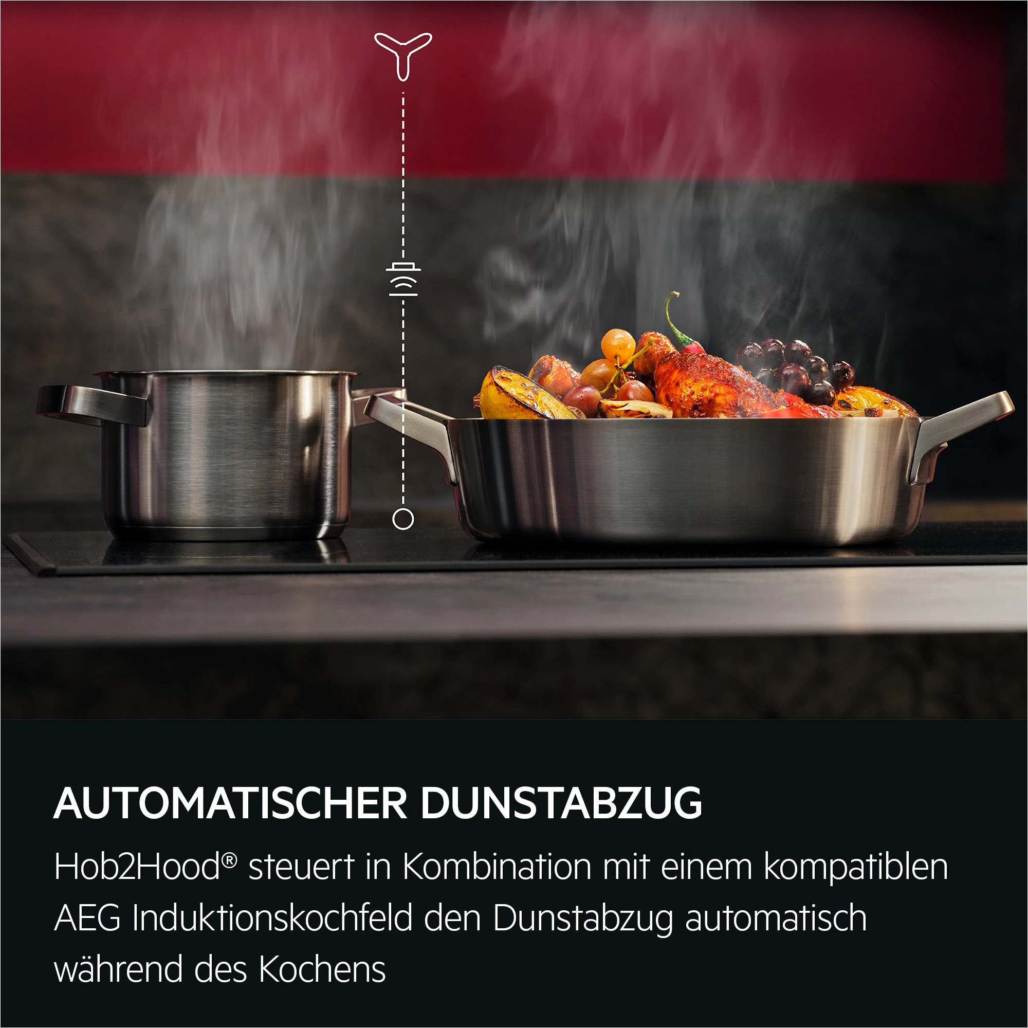 AEG Kopffreihaube GV77D61SL Serie 7000 GV77D61SL, mit Hob2Hood®