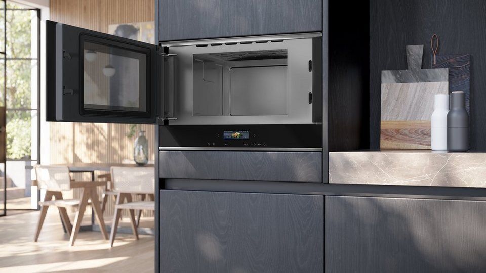 SIEMENS Einbau-Mikrowelle BF722L1B1, Mikrowelle, 21 l, TouchControl Funktion für