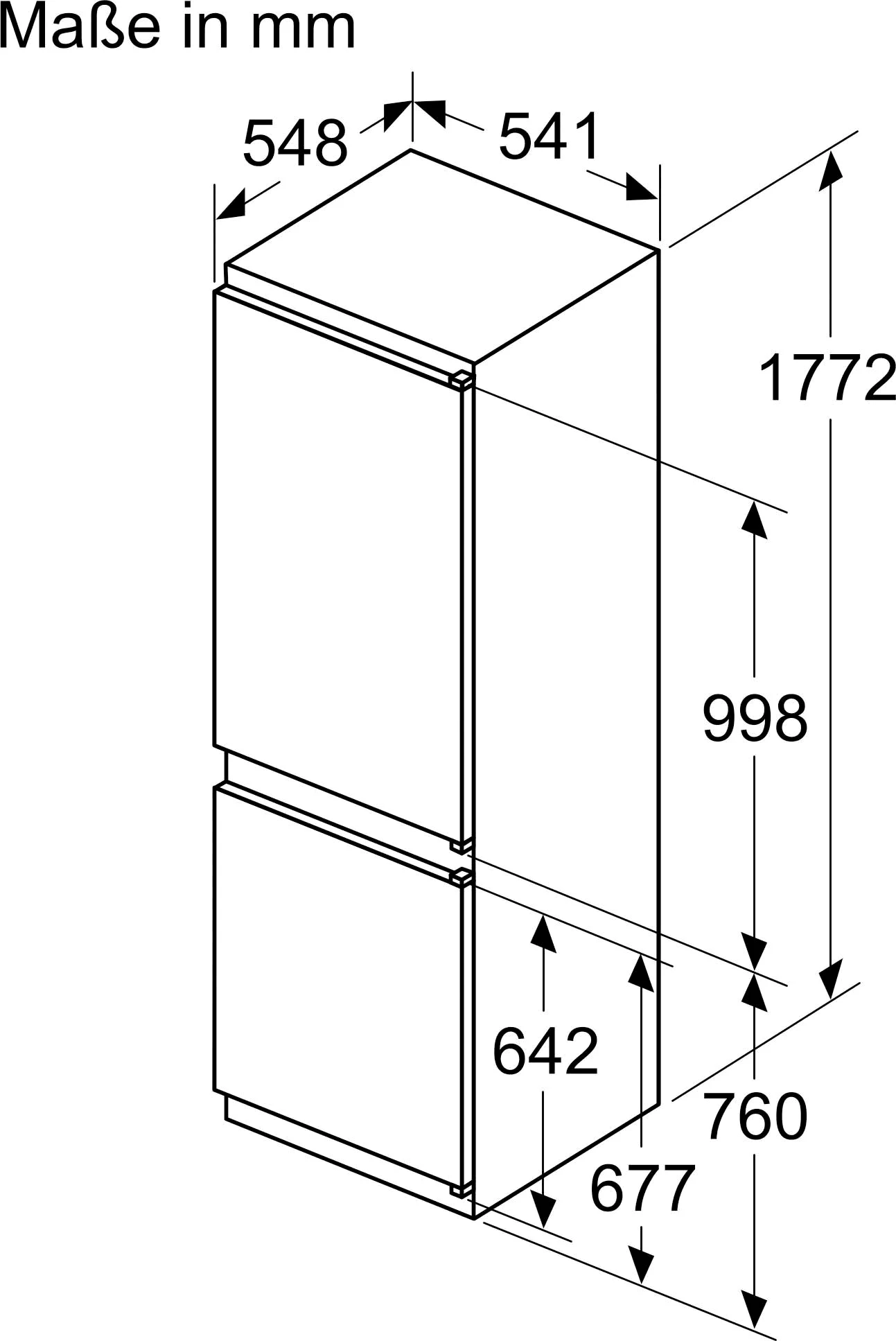 NEFF Einbaukühlgefrierkombination N 30 KI7861SE0, 177,2 cm hoch, 54,1 cm breit