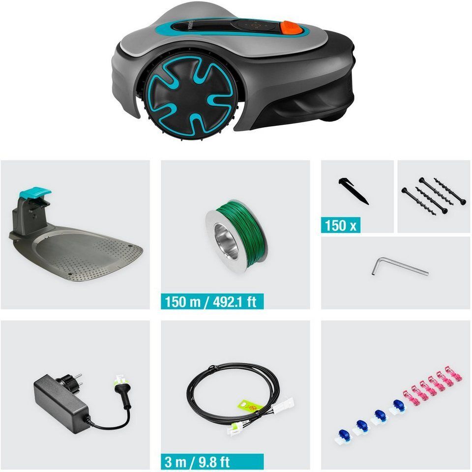 GARDENA Rasenmähroboter GARDENA Mähroboter SILENO minimo 250m², (Li-Ionen