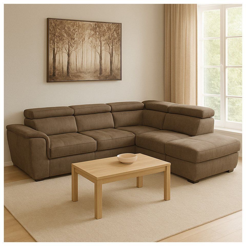 HTI-Living Ecksofa Ecksofa Sandy mit Ottomane rechts, Stück 1 Teile, Polsterecke