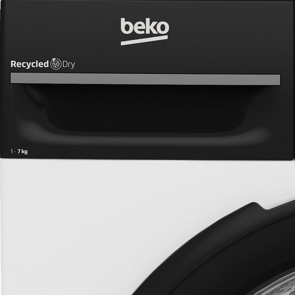 BEKO Wärmepumpentrockner BM3T37240W, Hygiene Auffrischen, Multifunktionsdisplay,