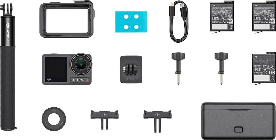 DJI Osmo Action 4 Adventure Combo Camcorder (4K Ultra HD, Bluetooth, WLAN (Wi-Fi