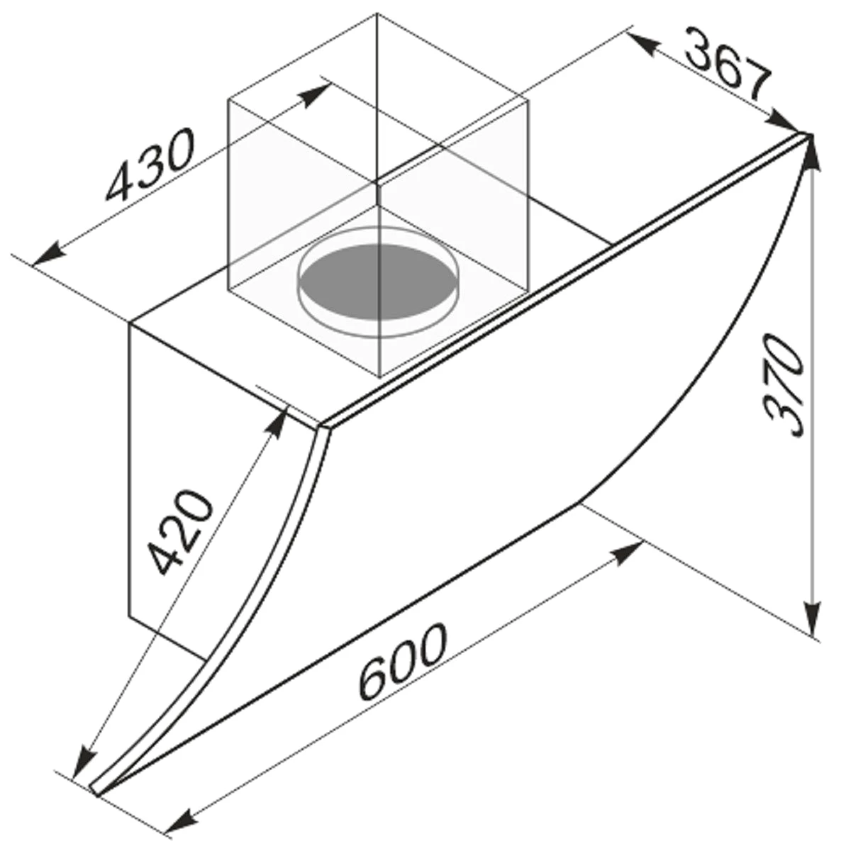 Kaiser Küchengeräte Kopffreihaube AT 6488 F ECO Line+Umluft AT 6488 F ECO Line+Umluft