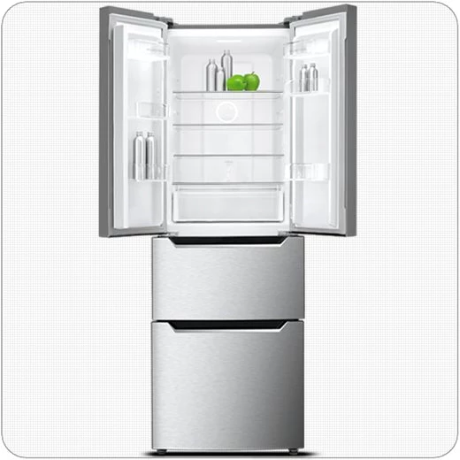 Wolkenstein French Door FD351 FD351.4A++NF IX, 185.5 cm hoch, 63,50 cm breit, Touch Control