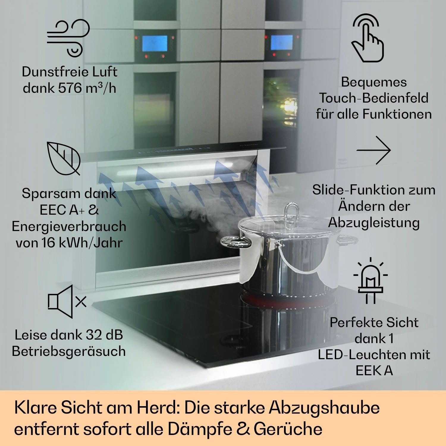 Klarstein Deckenhaube Royal Flush Eco Serie CGCH3-Royal-FlushEco Royal Flush Eco