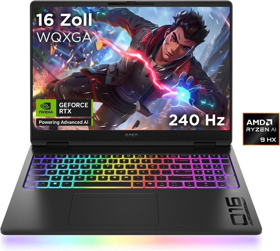 HP OMEN Max 16-ak0097ng Gaming-Notebook (40,6 cm/16 Zoll, AMD Ryzen™ AI 9 HX 375