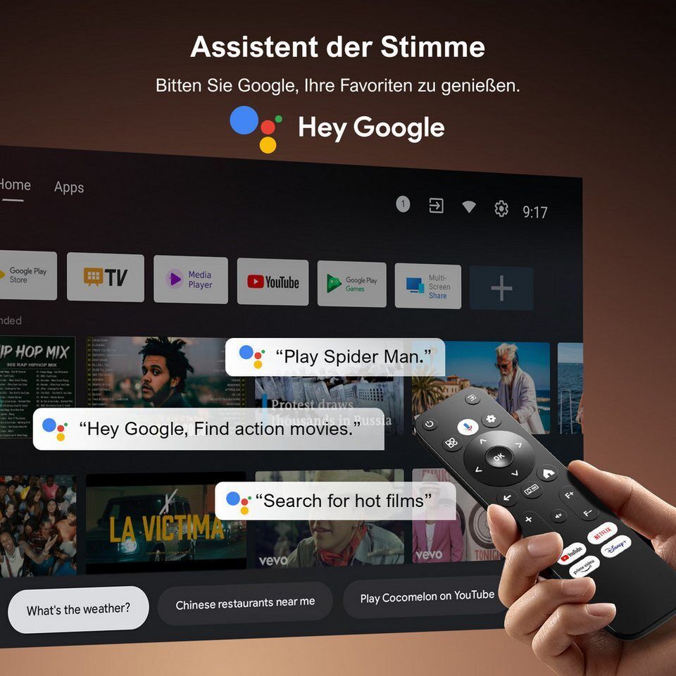 Ultimea Nova C40 Smart Projektor Andriod TV 11, 5G+2.4G WiFi, BT 5, LCD-Beamer (