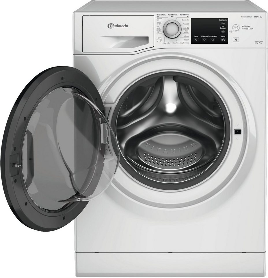 BAUKNECHT Waschtrockner WT Super Eco 96S 41 N, 9 kg, 6 kg, 1400 U/min, 4 Jahre H