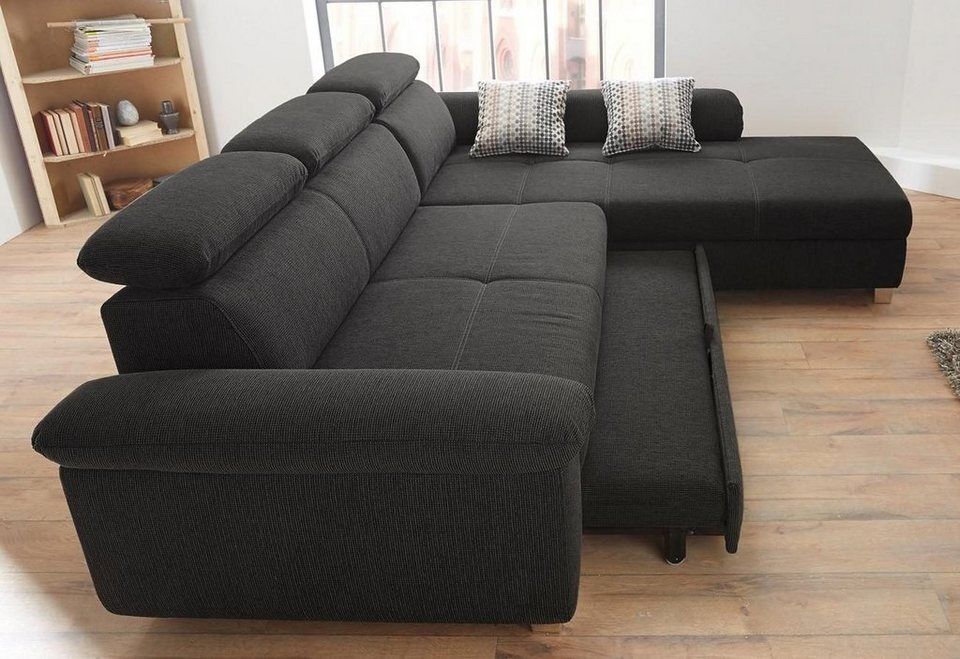 Jockenhöfer Gruppe Ecksofa Landshut L-Form, B: 295 cm, mit Bettfunktion, Kopftei