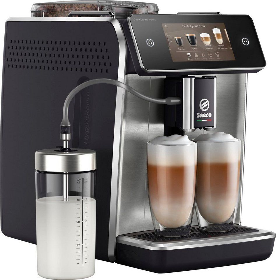 Saeco Kaffeevollautomat Saeco GranAroma Deluxe SM6685/00, Pflegeset CA6707/10 im