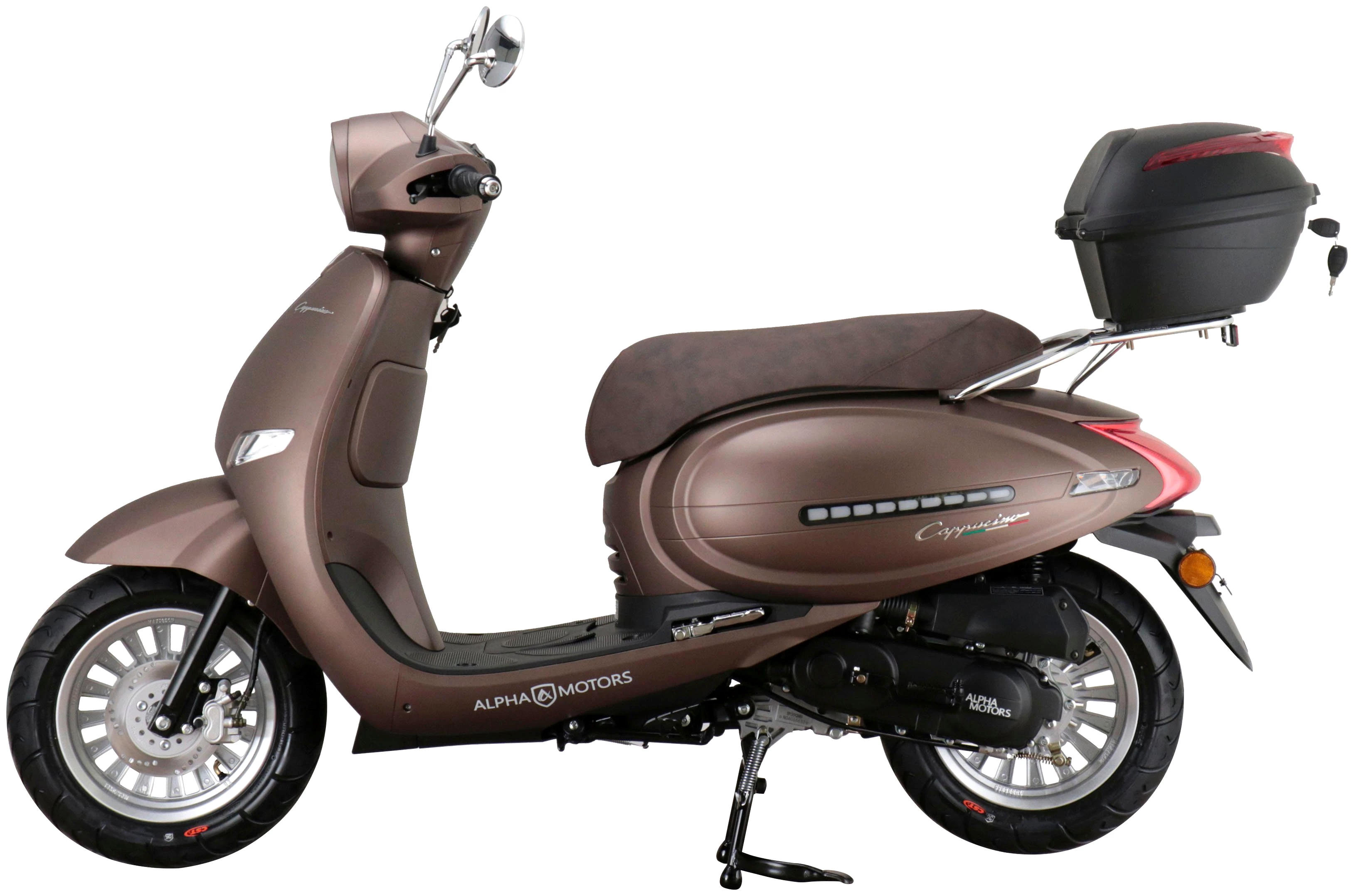 Alpha Motors Motorroller Cappucino, 50 ccm, 45 km/h, Euro 5, inkl. Topcase