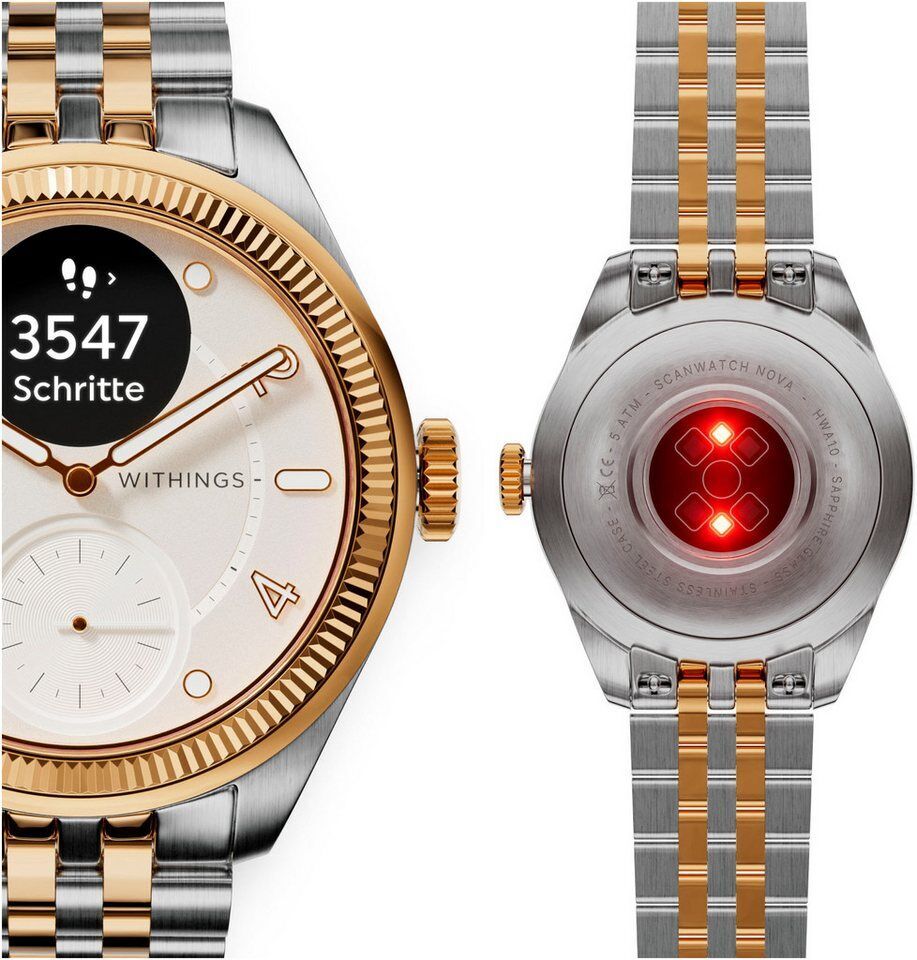 Withings ScanWatch Nova Brilliant Edition 39mm, Edelstahl, Akku: 35 Tage Smartwa