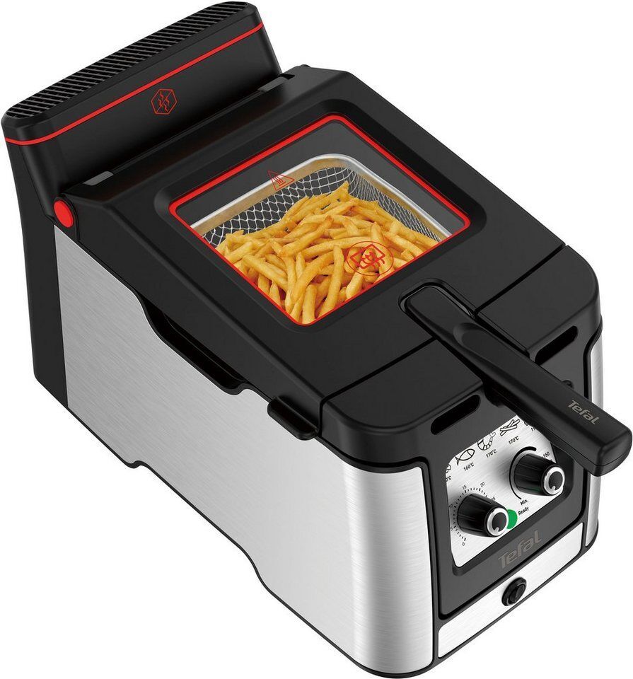 Tefal Fritteuse FR600D Clear Duo, 2000 W, aktives Filtersystem, Thermostat, Time