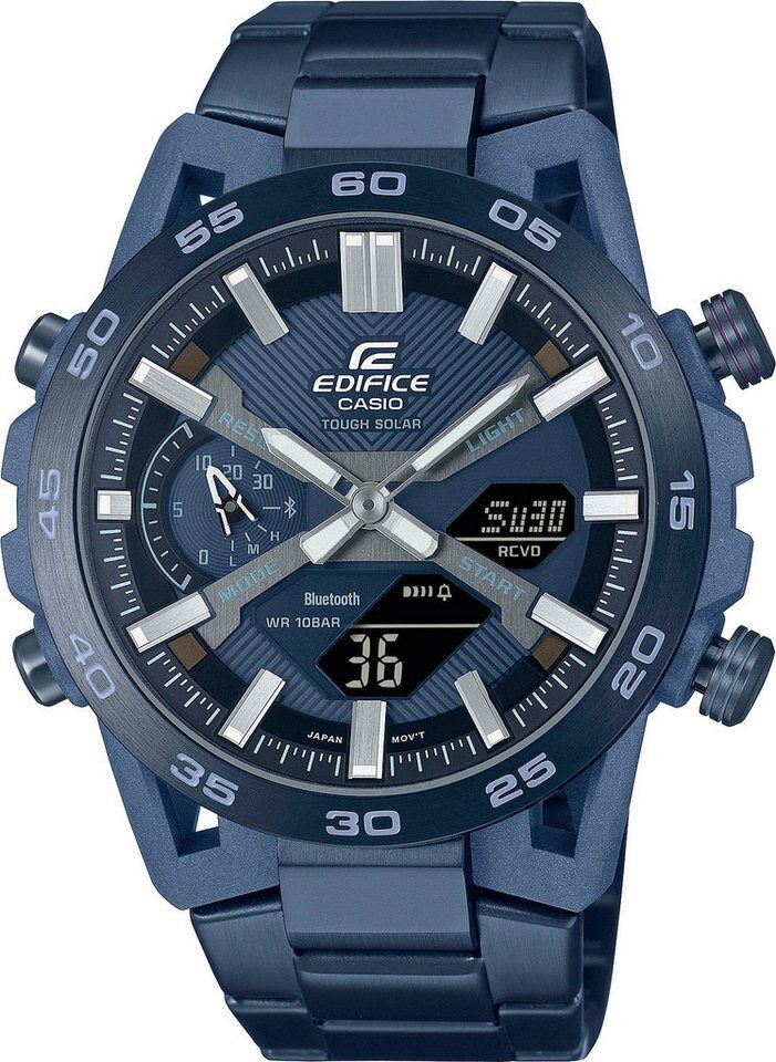 CASIO EDIFICE Smartwatch, Armbanduhr, Herrenuhr, Edelstahlarmband, Bluetooth,bis