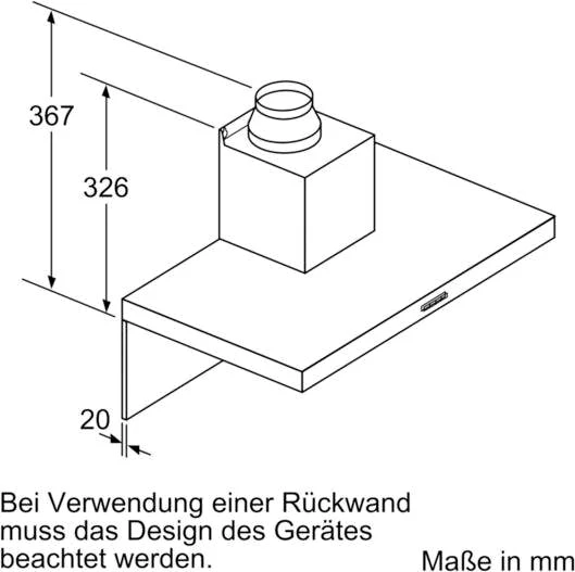 SIEMENS Wandhaube LC97BHM50 Serie iQ300 LC97BHM50