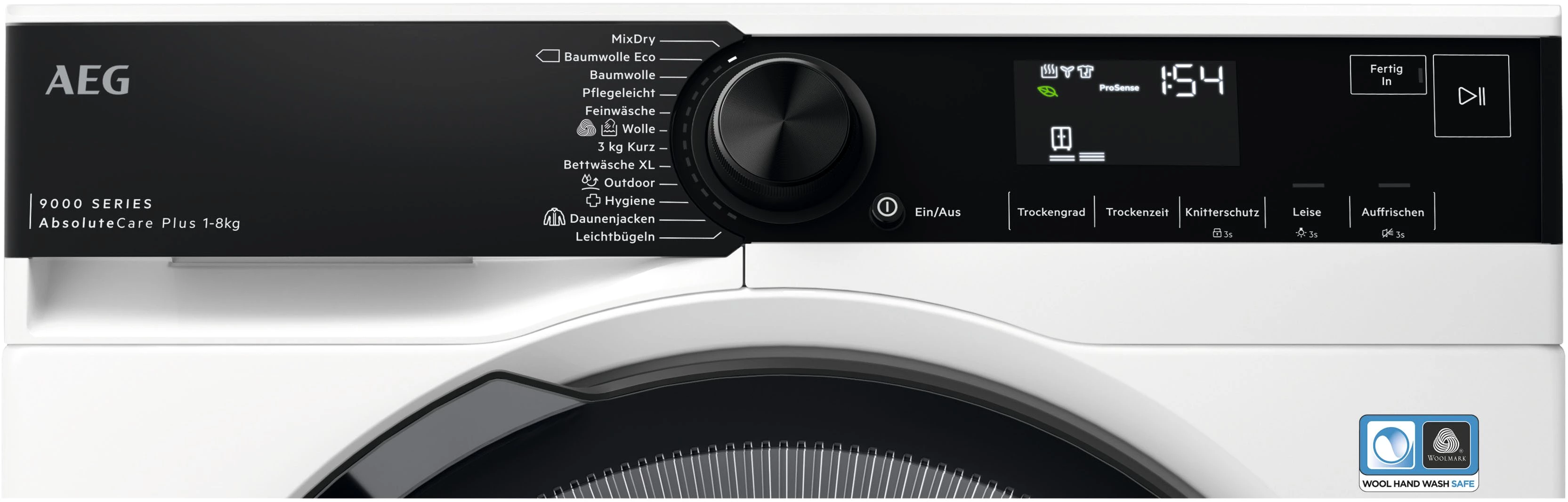 AEG Wärmepumpentrockner Serie 9000 TR9T75680, 3D-Scan-Restfeuchteermittlung