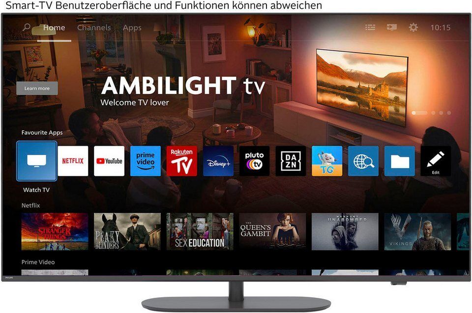 Philips 55PUS9000/12 QLED-Fernseher (139 cm/55 Zoll, 4K Ultra HD, Smart-TV)