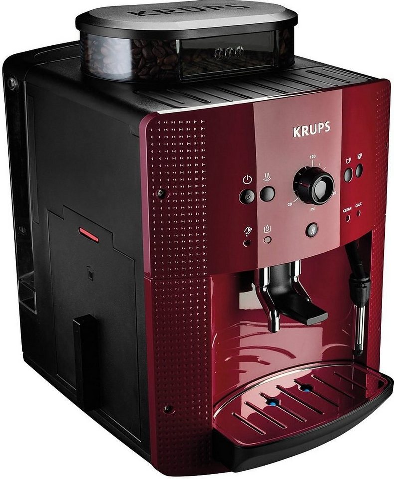 Krups Kaffeevollautomat EA8107 Arabica, 2-Tassen-Funktion, manueller Dampfdüse,