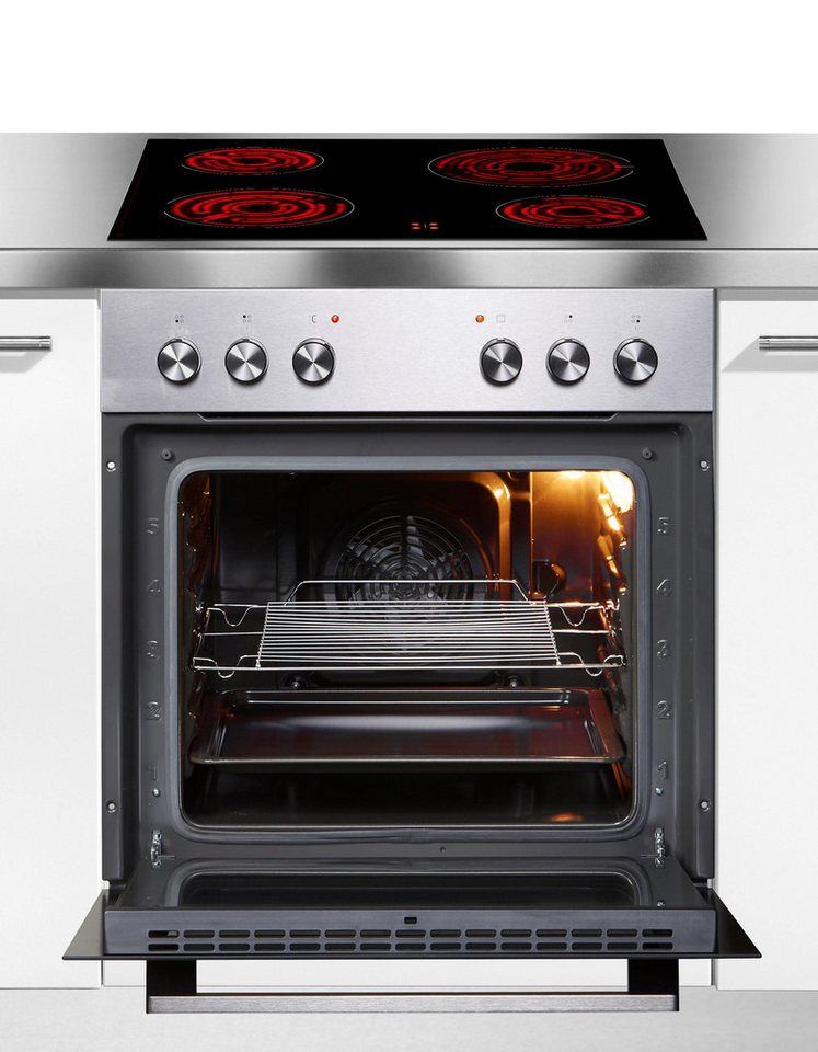Amica Elektro-Herd-Set EHC 933 041 E, Steam Clean, Zuverlässiger Kochkomfort für