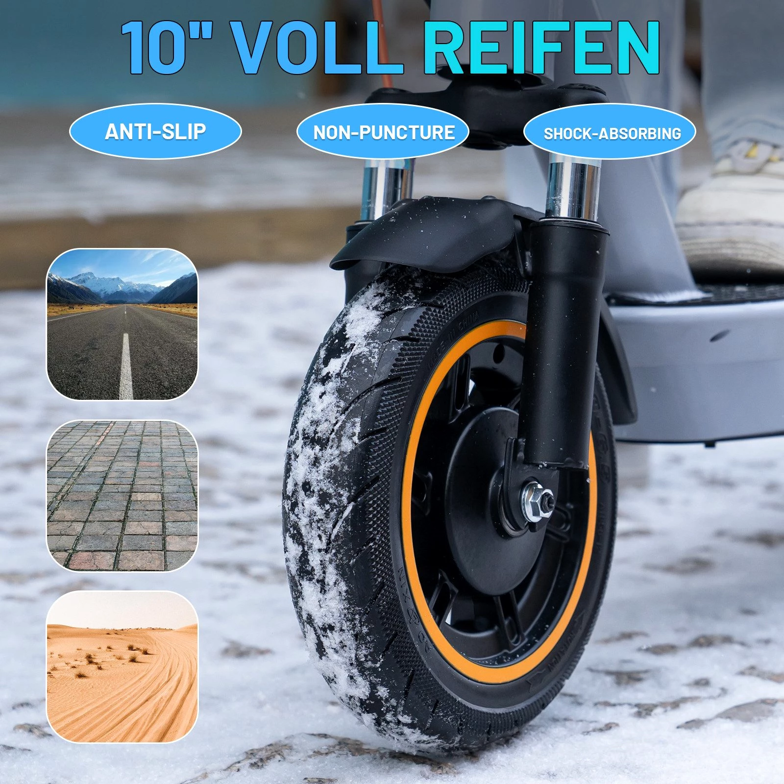 EVERCROSS TECH E-Scooter EV10K MAX mit Straßenzulassung, 50/65KM, 10/15/20 KM/H, 20,00 km/h, APP