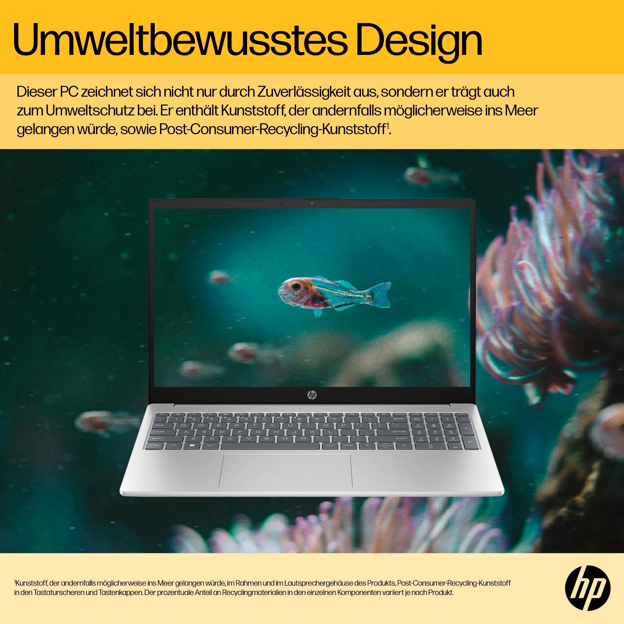 HP 15-fc0230ng Notebook (39,6 cm/15,6 Zoll, AMD Ryzen 3 7320U, Radeon Graphics, 512 GB SSD)
