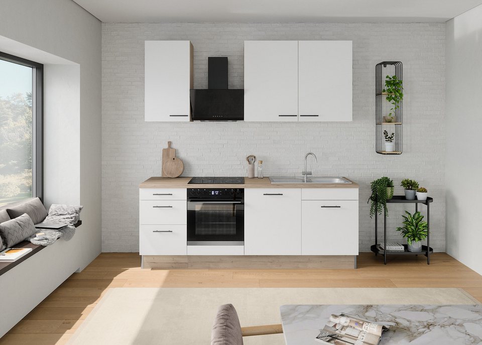 OPTIFIT Küchenzeile Fiona, Breite 230 cm, mit Hanseatic-E-Geräten in Premium ode