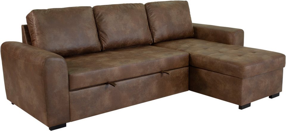 Trends by HG Ecksofa Poll L-Form, B: 245 cm, mit Bettfunktion & Bettkasten