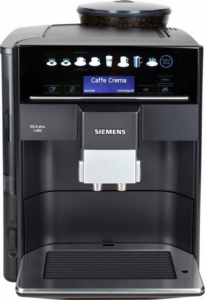 SIEMENS Kaffeevollautomat EQ6 plus s400 TE654509DE, Doppeltassenfunktion, Kerami