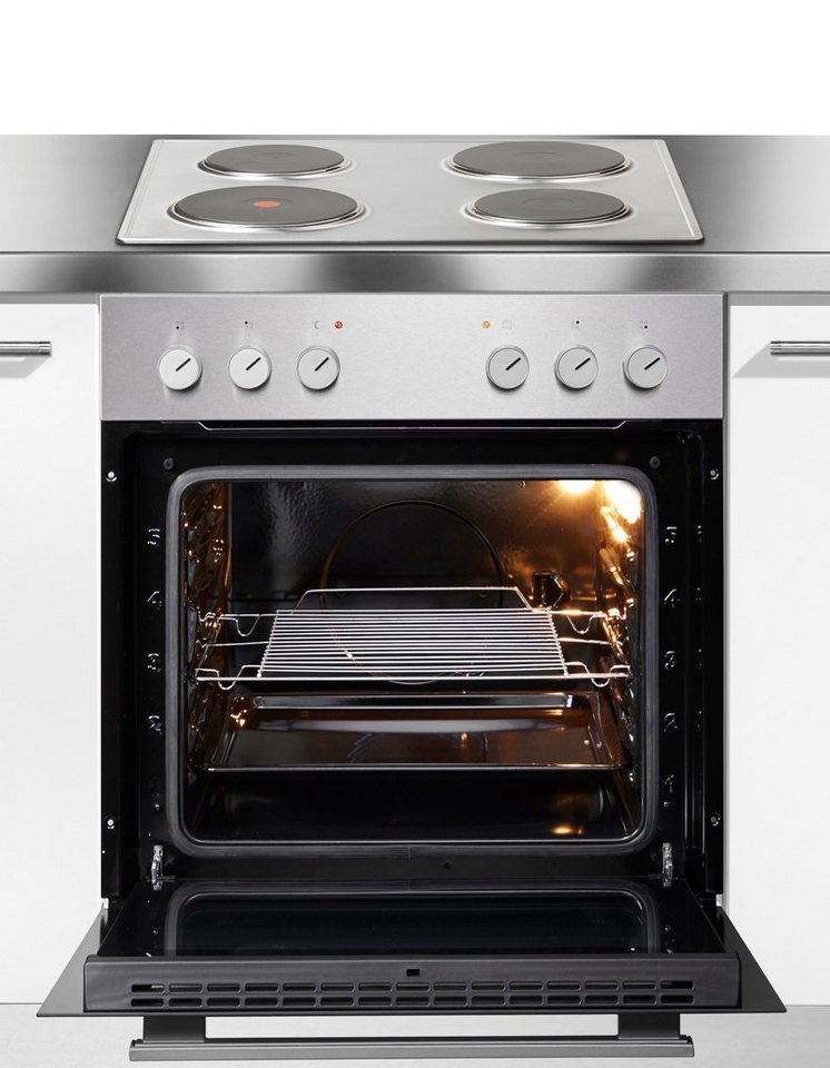 Amica Elektro-Herd-Set EHE 932 000 E, Steam Clean, Solider Kochkomfort für den A