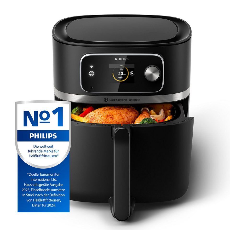 Philips Heißluftfritteuse HD9880/90 Airfryer XXL, 8,3 l, 2000 W, mit WiFi Konnek