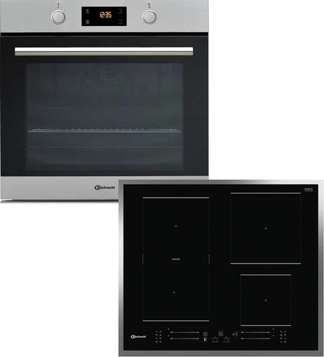 BAUKNECHT Backofen-Set BAKO 900 PYRO IND F, mit 2-fach-Teleskopauszug, Pyrolyse-Selbstreinigung