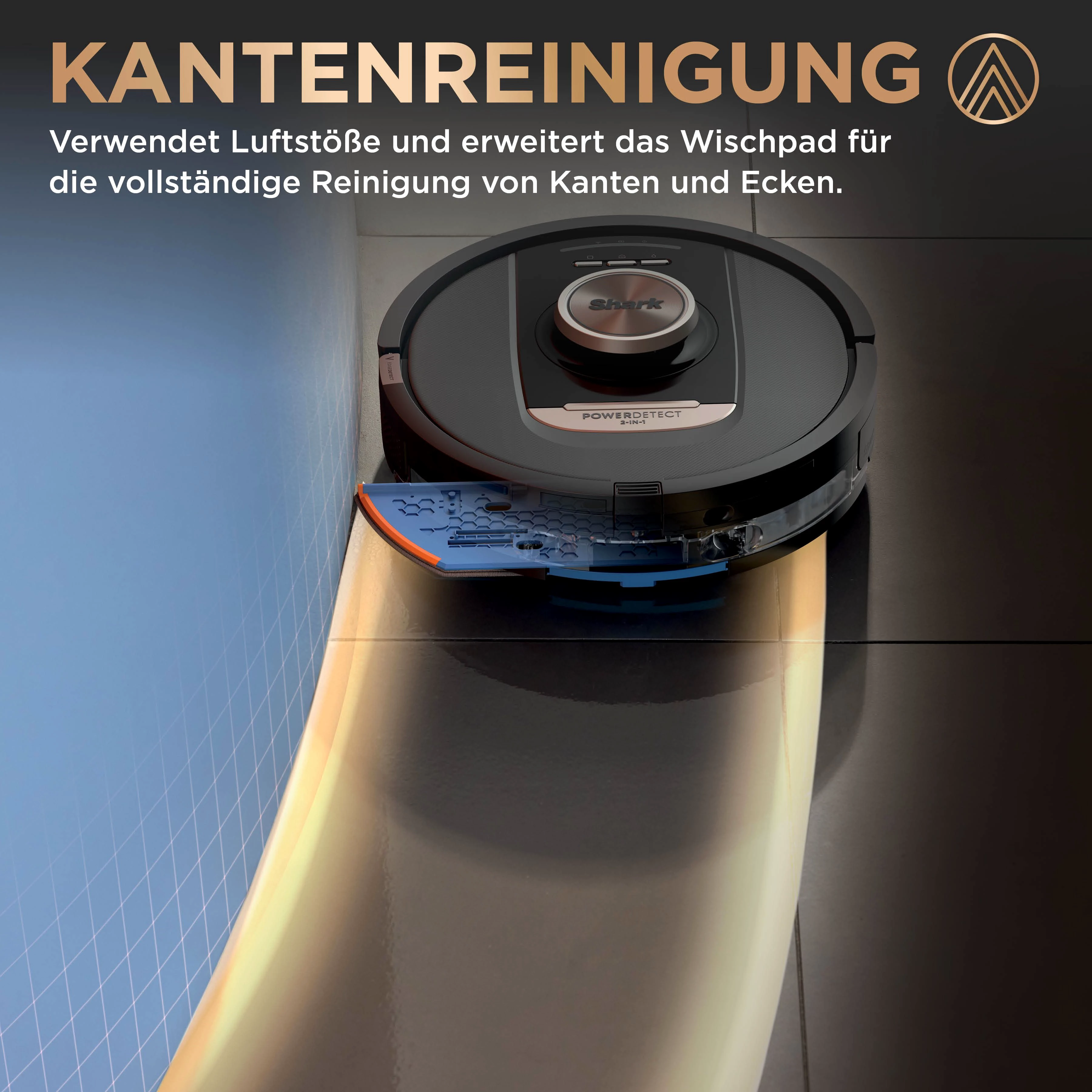 Shark Nass-Trocken-Saugroboter PowerDetect NeverTouch Pro2-in-1 Saug- und Wischroboter RV2800ZEEU
