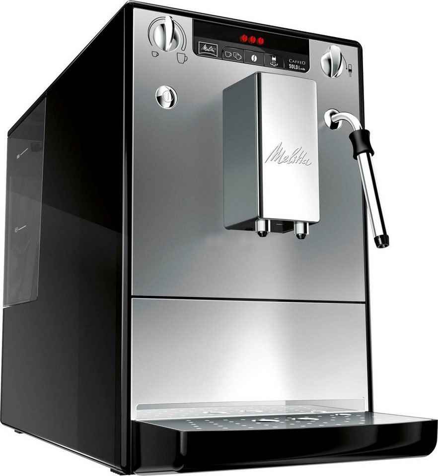 Melitta Kaffeevollautomat Solo® & Milk E953-202, silber/schwarz, Café crème & Es