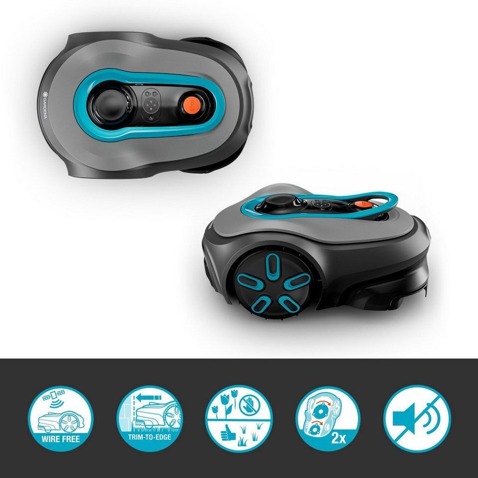 GARDENA Rasenmähroboter Gardena Mähroboter smart SILENO free 600m² Set