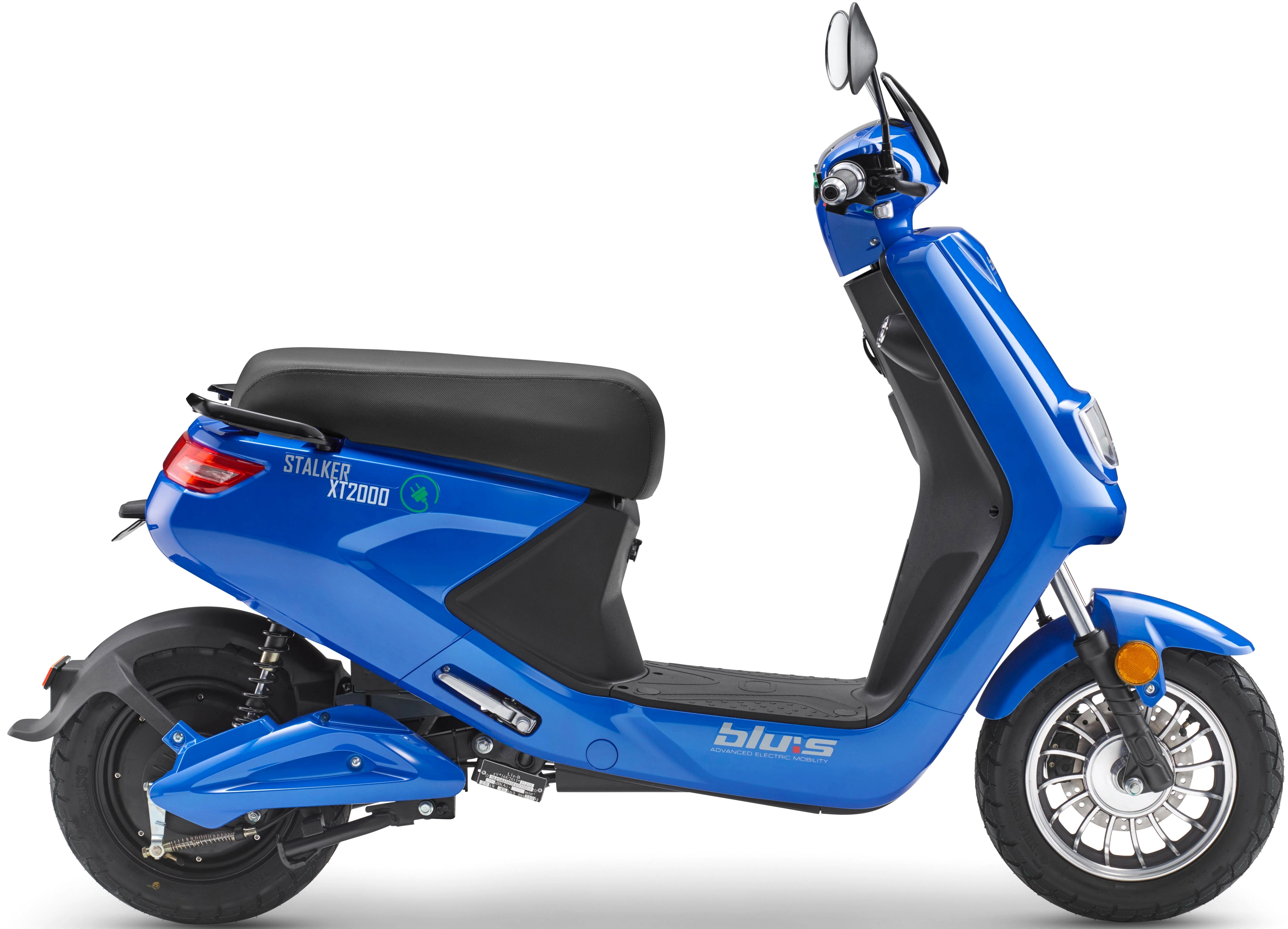 BLU:S E-Motorroller XT2000 2000 W, 45 km/h, bis zu 50 km Reichweite, mit Straßenzul.