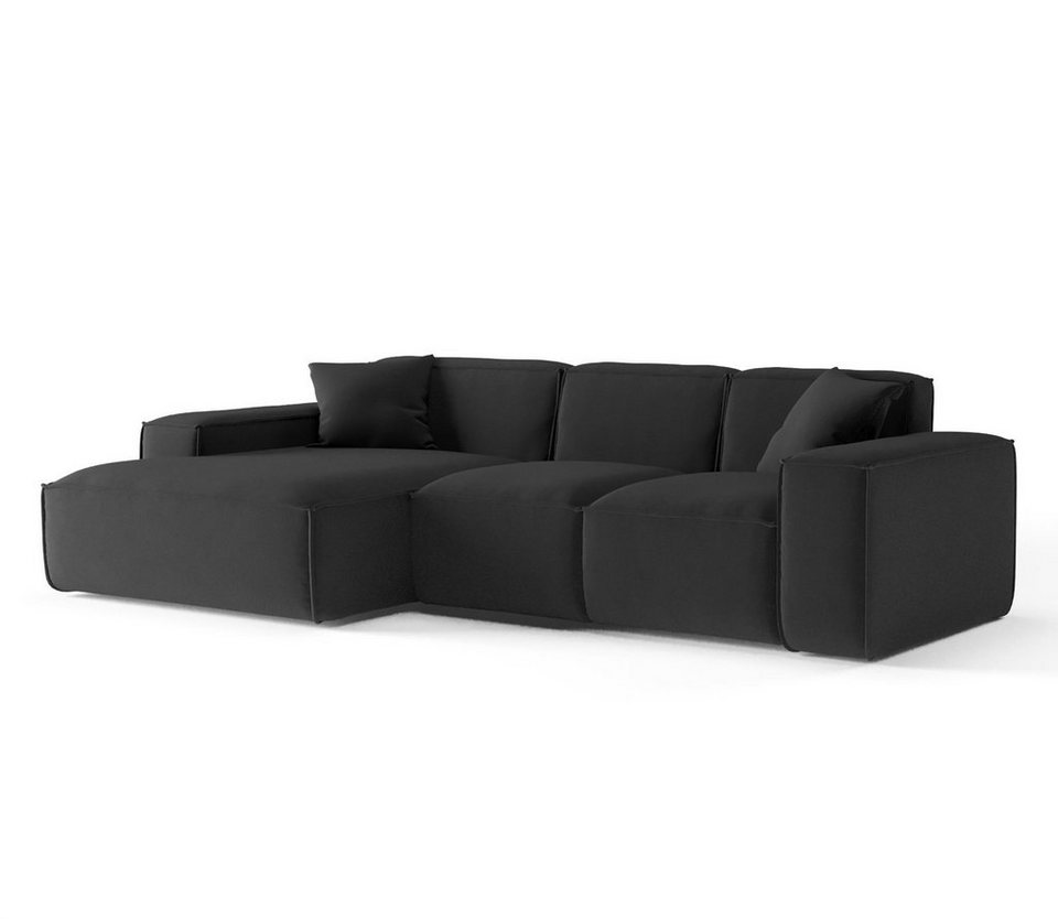 Fun Möbel Ecksofa Designersofa CELES PREMIUM Ottomane Rechts oder Links in Stoff