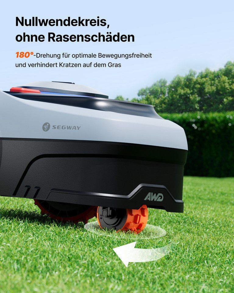 NAVIMOW Rasenmähroboter Segway i205/i208 AWD Mähroboter ohne Begrenzungskabel, b