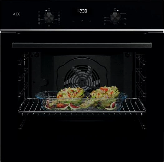 AEG Backofen-Set HH24BSISML, mit 1-fach-Teleskopauszug, Aqua Clean
