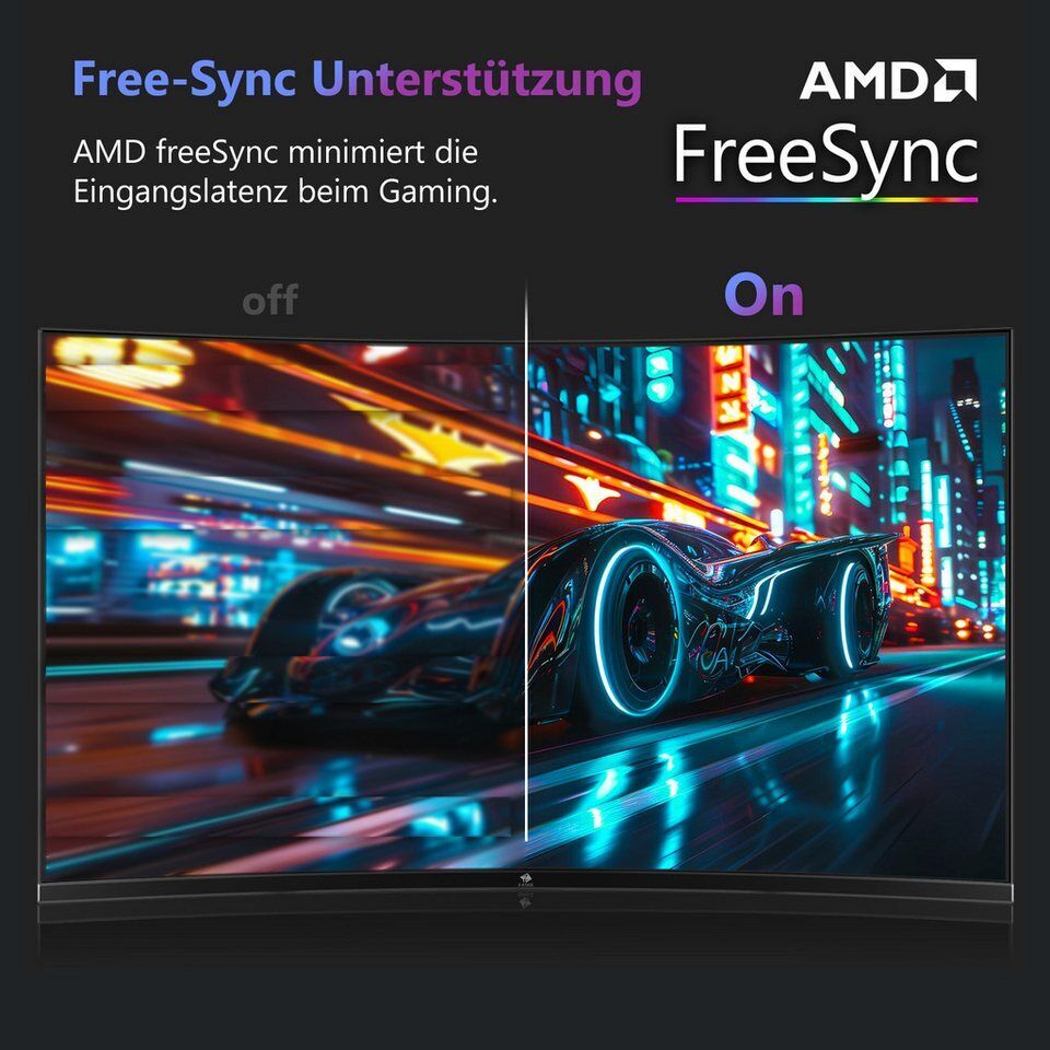 Z-EDGE LED Curved-Gaming-Monitor (69 cm/27 ", FHD 1920x1080 px, HD, 1 ms Reaktio