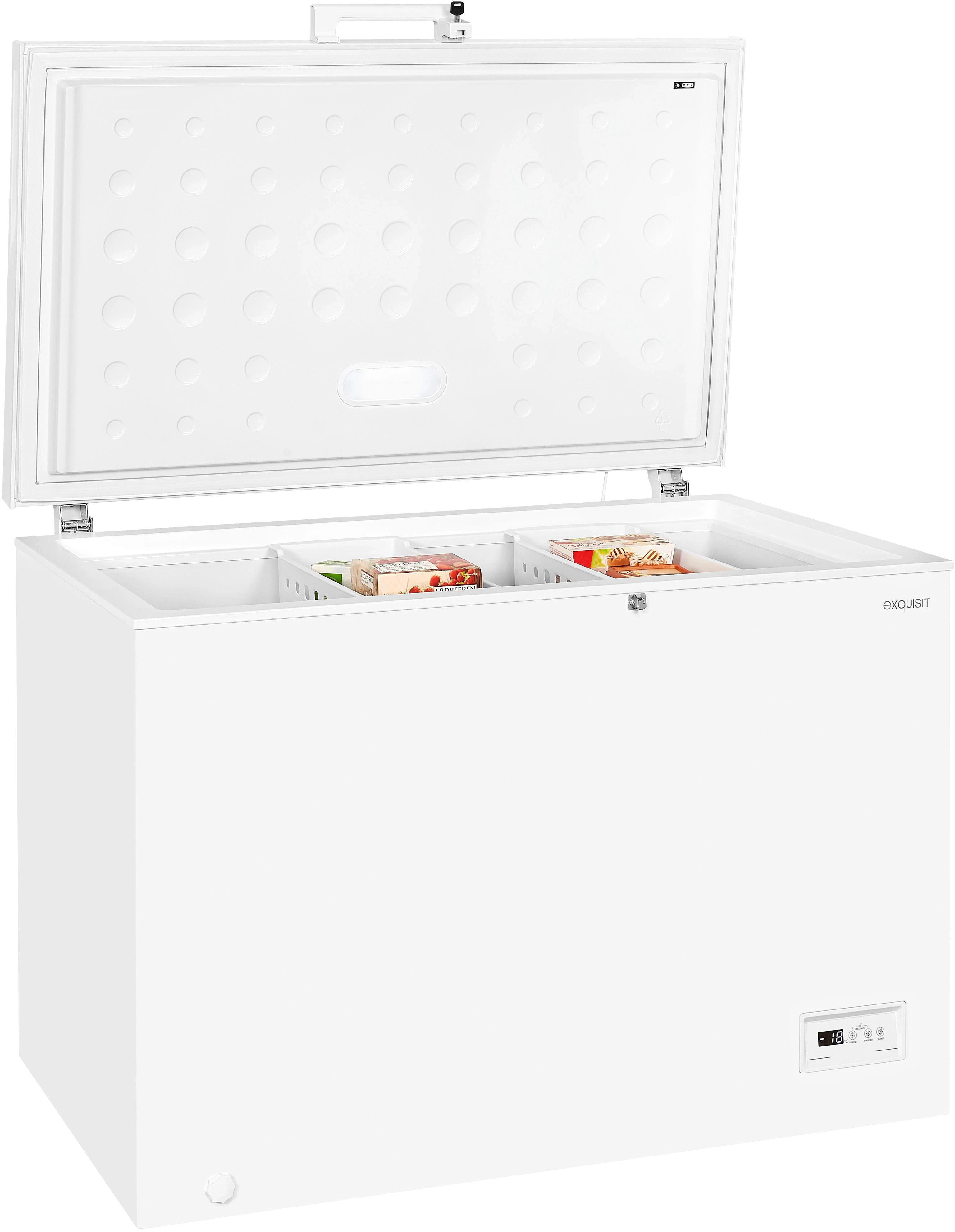 exquisit Gefriertruhe GT320-HE-041D weiss, 112 cm breit, 308 l, 308 Liter Nutzinhalt