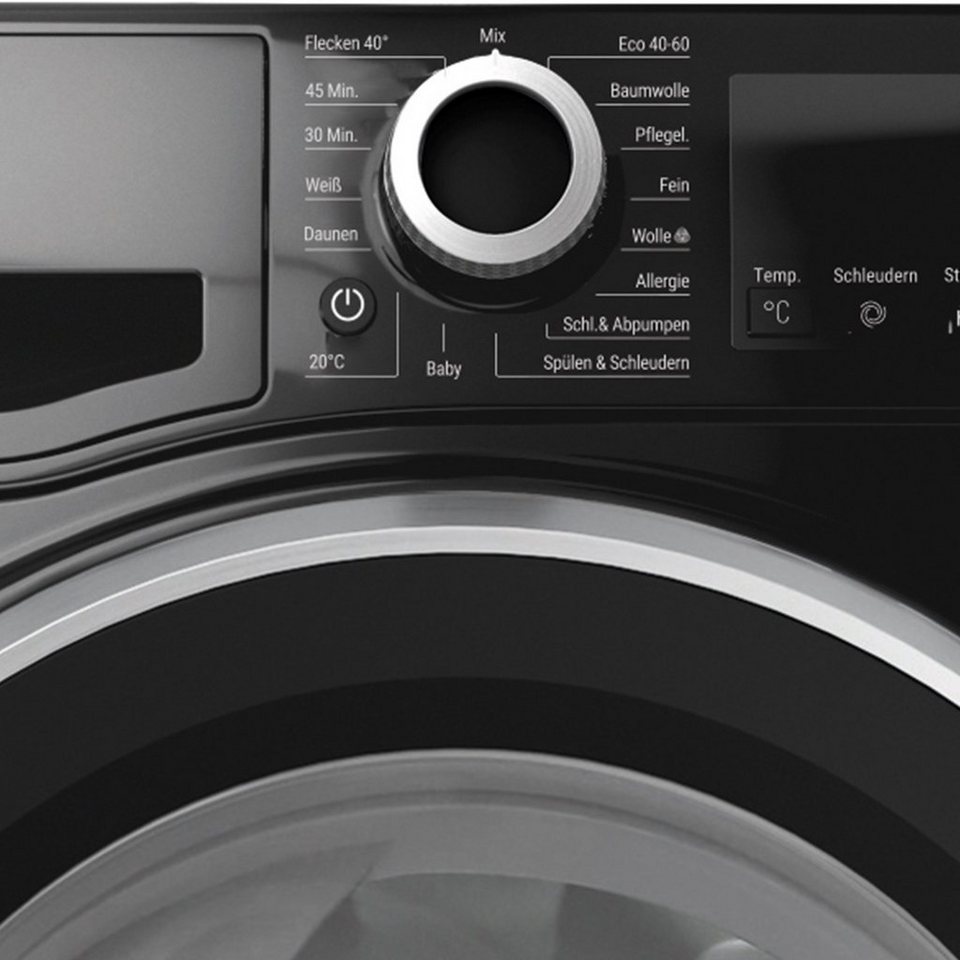 BAUKNECHT Waschmaschine W8 S6300 A, 8 kg, 1400 U/min, Anti-Allergie-Programm, Fl