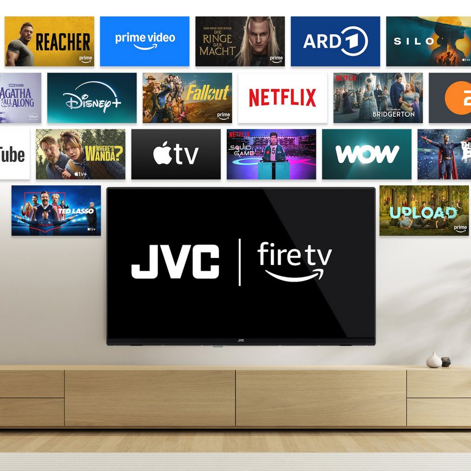 JVC LT-43VRQ3555 QLED-Fernseher (108 cm/43 Zoll, 4K Ultra HD, Fire TV, Fire TV /