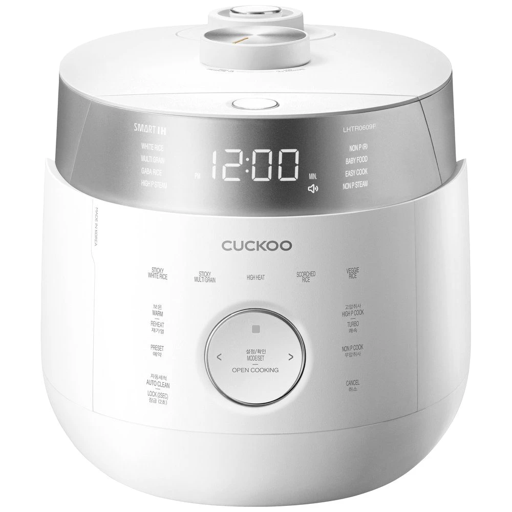 Cuckoo Reiskocher Cuckoo CRP-LHTR0609F Reiskocher Weiß, Silber mit Messbecher, 1090.00 W