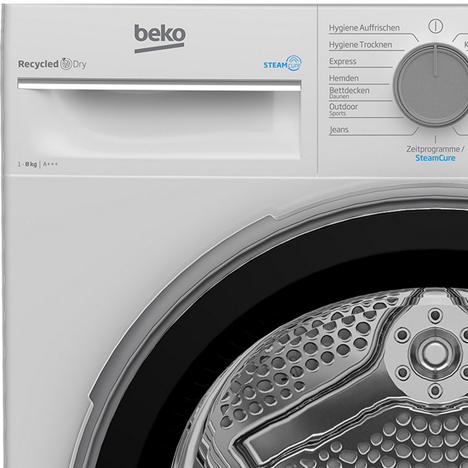 BEKO Wärmepumpentrockner B3T22491, Pro Smart Inverter Motor, Dampffunktion, Aqua