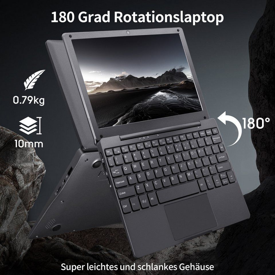 LONGEVINCE 10,1 Zoll Mini Laptop, 8GB RAM Notebook (25,6 cm/10.1 Zoll, Intel Cel