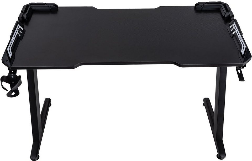 ELITE Gaming Gamingtisch Rocksolid Gamer Schreibtisch mit LED-Beleuchtung (Gamin